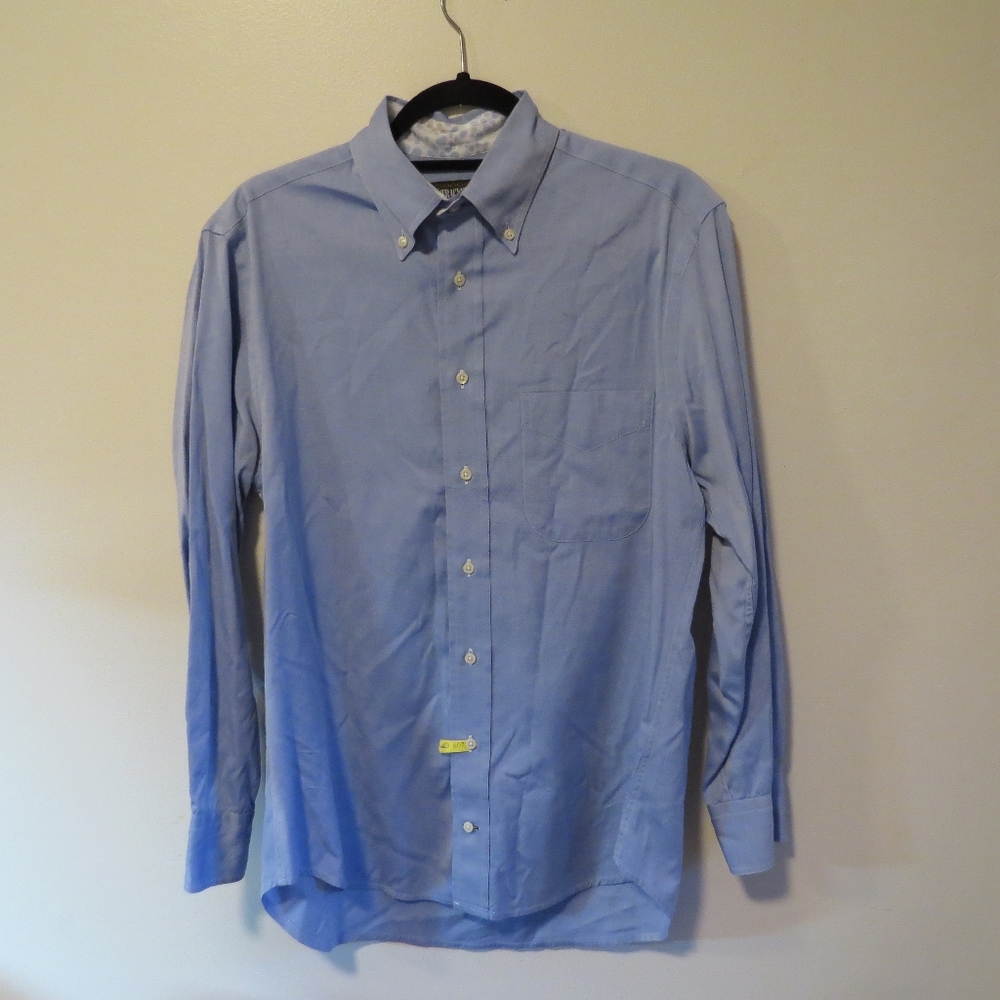 TRACY FEITH for Gitman Bros. Blue Cotton Shirt